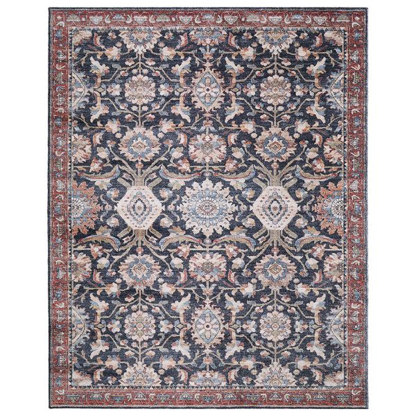Tapis Pearson 39SGF Feizy, Bleu Marine/Rouille