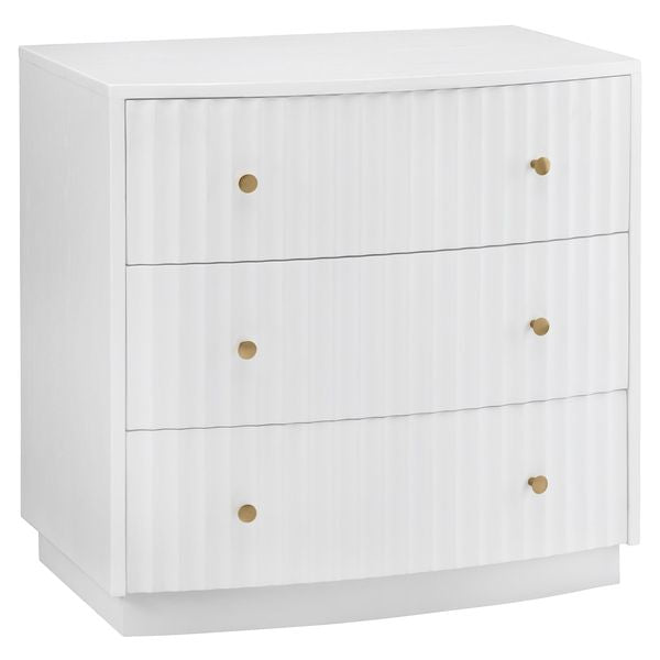 Commode 3 tiroirs Percy, Blanc