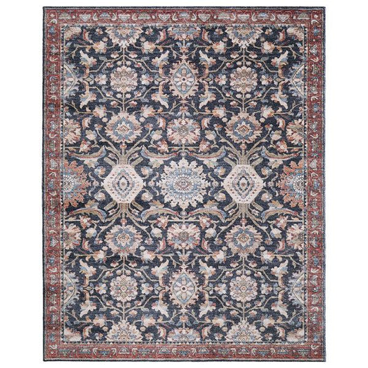 Tapis Pearson 39SGF Feizy, Bleu Marine/Rouille
