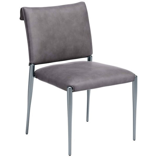 Chaise a manger Fresia, Gris Charbon, Lot de 2